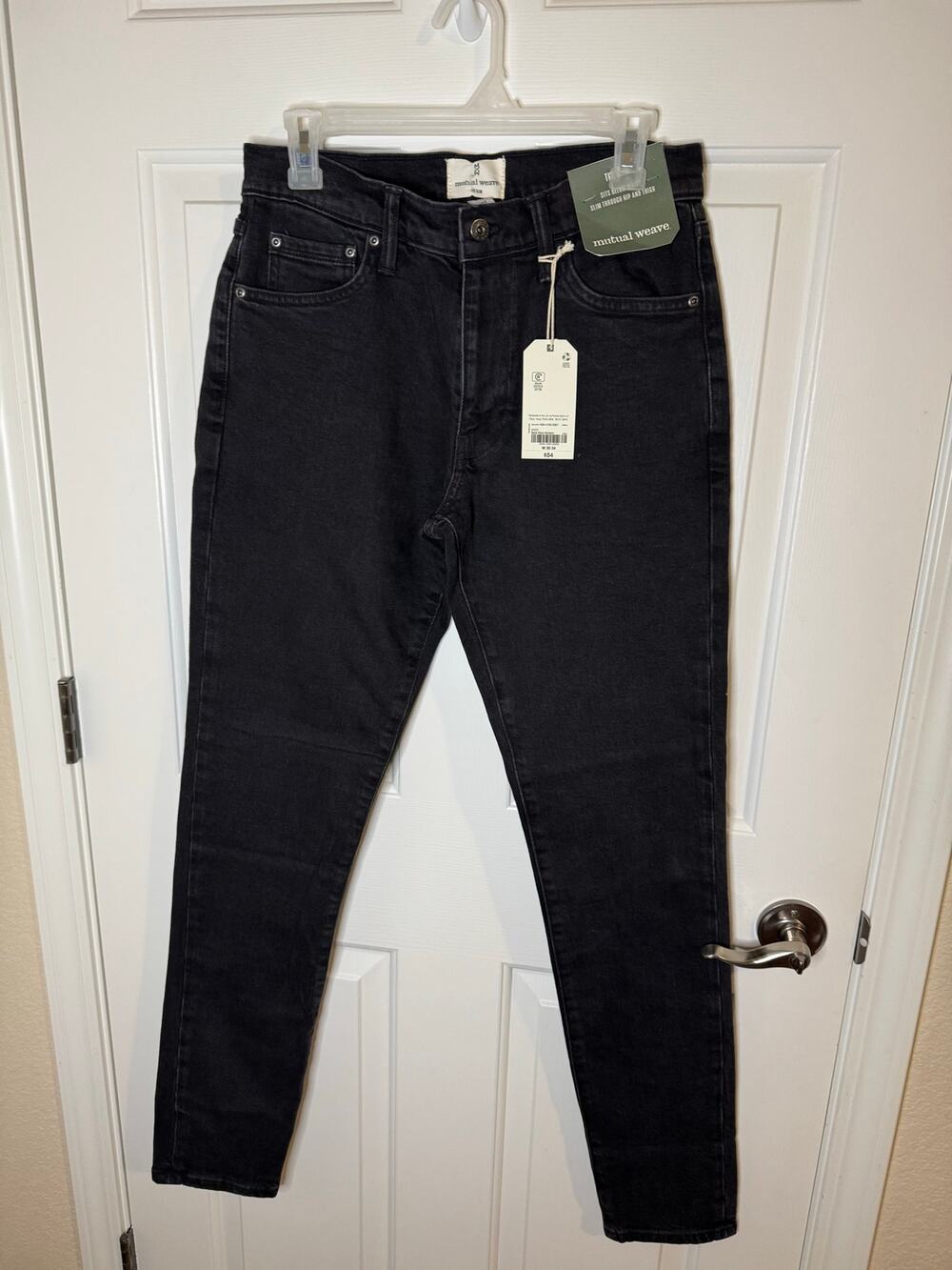 Mutual Weave Men's The Slim Skinny Jeans Black 30x34
